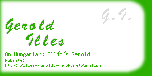 gerold illes business card